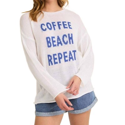 Women's Coffee, Beach, Repeat Tee - GILLI