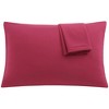 PiccoCasa Luxury Soft Microfiber Polyester Zippered Solid Pillowcases 2 Pcs - 4 of 4