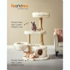 Feandrea Modern Cat Tree, Wood Cat Tower for Large Cats up to 22 lb, 48.4-Inch Luxury Cat Condo with Scratching Post, White - image 2 of 4