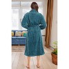ADR Women's Plush Robe, Women's Plush Bathrobe, Fuzzy Pink Purple Comfy Robe Woman - 3 of 4