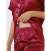 cheibear Women's Buton Down Sleepwear with Pants Nightwear Lounge Pajama Set 2 Pcs - 4 of 4