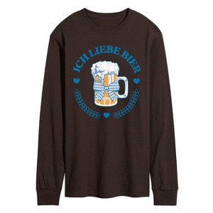 Men's - Instant Message - Ich Liebe Bier Oktoberfest Long Sleeve Graphic T-Shirt - 1 of 3