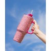 Packed Party Pink Glitter Stainless Steel Insulated 40 oz Oversized Tumbler With Handle, Straw, Lid for Water or Iced Tea (Pink Glitter) - 3 of 4