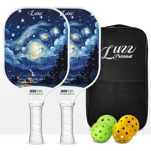 LUZZ Pickleball Paddles Set of 2 T700 Carbon Fiber Pickleball Paddle Sandblasted Surface with Honeycomb Core for Beginners - 1 of 4