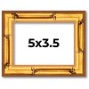 PosterPalooza | 5x3.5 Thin Bamboo Picture Frame, UV Acrylic, 2 Finishes - Gold and Brown - 2 of 4