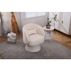 CAVINAS Fabric Swivel Chair, Accent Chair with Hidden 360° Swivel Base, Round Barrel Chair, Armchair for Living Room Bedroom - 2 of 4