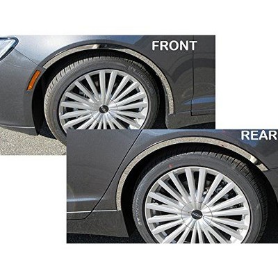 QAA is Compatible with 2017-2020 Lincoln MKZ 4 Piece Stainless Wheel Well Accent Trim WQ57630