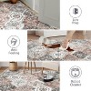 Vintage Washable Door Mat Small Farmhouse Floral Accent Rugs with Non-Slip Backing, Stain-Resistant Oriental Indoor Carpet - 4 of 4