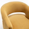 SEYNAR Modern Tufted Velvet Accent Chair with Wingback, Arms, and Metal Gold Legs for Living Room or Bedroom - 4 of 4