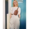 Small Sling Bag for Women Leather Crossbody Fanny Packs Chest Bag for Women - 2 of 4