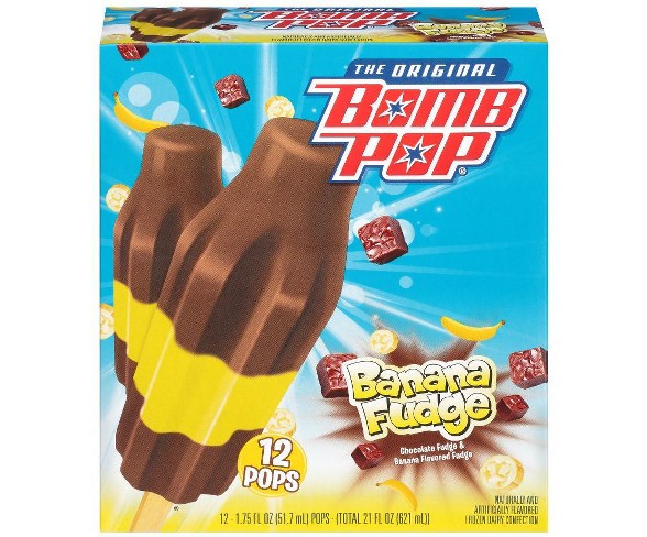 Bomb Pop Banana Fudge Bars - 1.75 fl oz /12pk