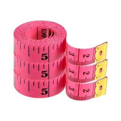 Unique Bargains Flexible Durable Fiber Double Scale Measuring Rulers 3 Pcs