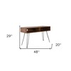 HomeRoots 48" Black And Brown Metal And Reclaimed Wood Open Shelving TV Stand - 3 of 4