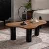 QingMoon Cloud Coffee Table, Modern Wooden Center Table with 3 Cylindrical Legs for Living Room and Home Office - 2 of 4