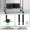 14 inchx 30 inchx 60 inch heavy duty commercial storage shelves 5 tier wire shelving unit with wheels black metal garage - 4 of 4