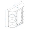 Sevobal Bathroom Storage Cabinets, Hanging Organizer with Inner Shelf and Open Storage Shelf for Bathroom, White, 23.42"*6.69"*23.22" - 4 of 4
