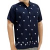 LA LEELA Men's Hawaiian Shirts Solid Beach Shirts Casual Short Sleeve Button Down Collared Shirt Men - 3 of 3
