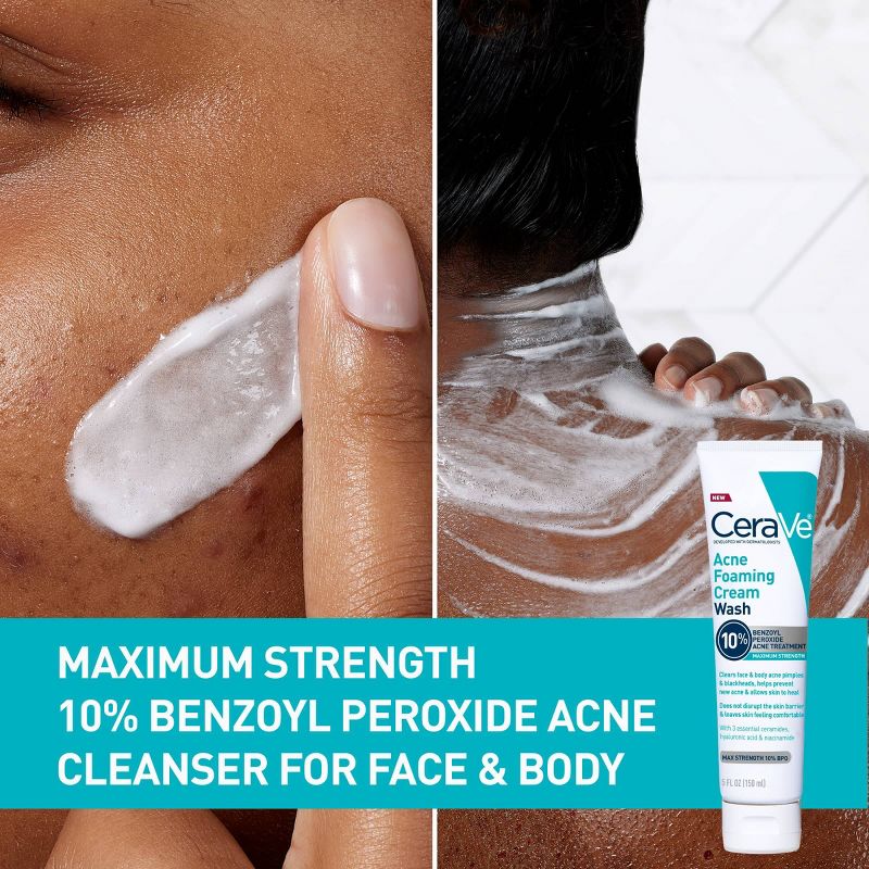 CeraVe Acne Control Foaming Face Cleanser 10% BPO - 5 fl oz, 6 of 18