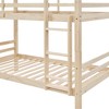 Dsvimoy Bed Bunk Bed Stylish Solid Wood Design with Safety Guardrails for Kids Room
, Off-White, 79"*17"*5.5" - 4 of 4