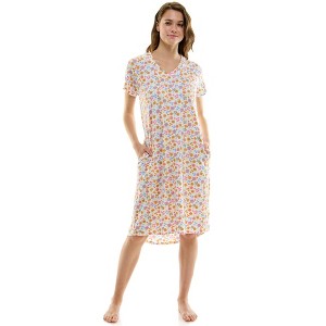 Jaclyn Intimates Junior Woman's Lush Luxe Short Sleeve Sleepshirt - 1 of 4