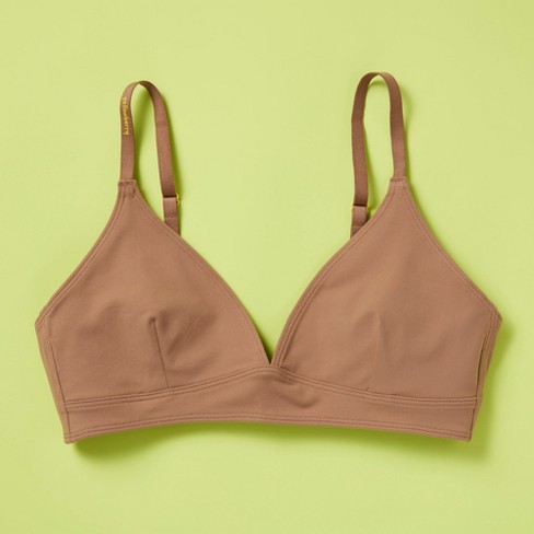 Yellowberry Girls' Triangle Full-coverage Bra With Convertible Straps - X  Large, Mocha : Target