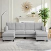 Mjkone 89" U Shaped Sectional Couches with Storage Ottoman - 3 of 4