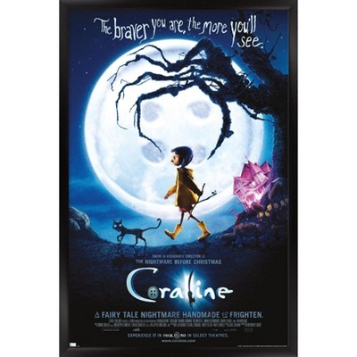 Trends International Coraline - Ghost Story One Sheet Framed Wall Poster  Prints Black Framed Version 14.725 x 22.375