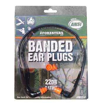 Forester Silicone Banded Ear Plugs -  Silicone Banded Hearing Protection Replacement Earplugs for Sleeping, Shooting, Travel and Construction Work