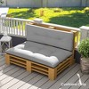 Outsunny 2 Seater Pallet Cushions Outdoor 3.9 in. Thick Replacement Cushions with Tufted Design for Garden, Patio - 3 of 4