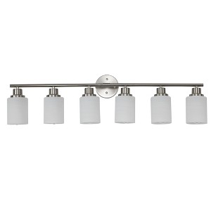 DAKAFUL Modern Bathroom Vanity Light, 4/5/6//8/10-Light Vanity Fixtures with Clear Glass Shade, Reversible Wall Sconces Over Mirror,for Bedroom - 1 of 4