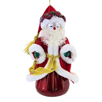 Italian Ornaments 7.0 Inch Father Christmas Vintage Santa Lantern Tree Ornaments