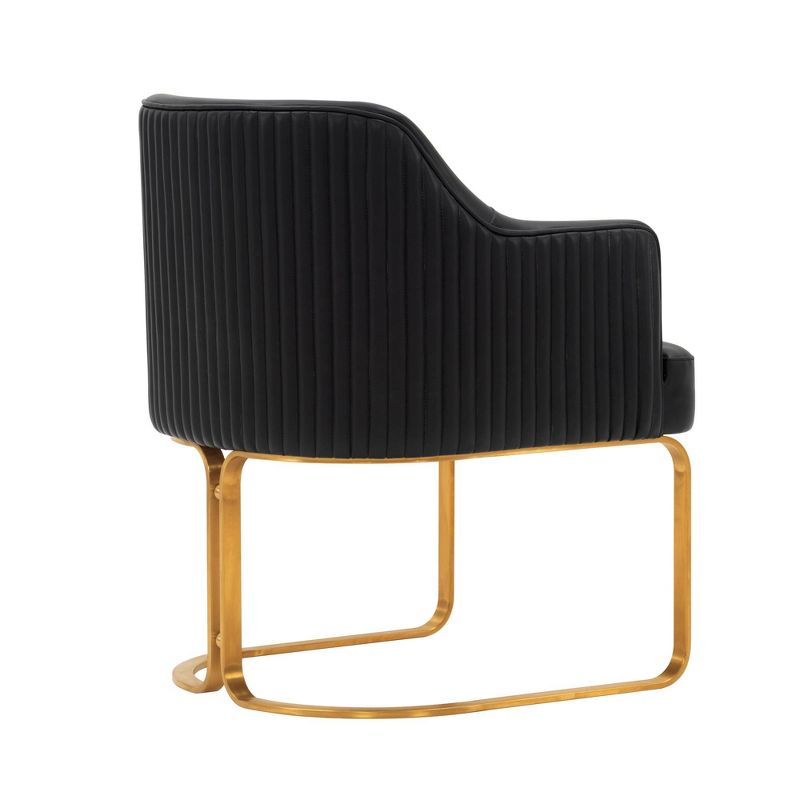 Edra Modern Leatherette Upholstered Dining Armchair - Manhattan Comfort, 5 of 11
