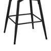 Arceso 26 Inch Swivel Bar Stools, 1PC Counter Height Bar Stools with Back,Faux Leather with Stitching, Metal Legs, Easy Assembly - 3 of 4