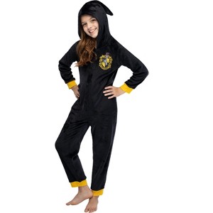 Harry Potter Unisex Kids Hooded Pajama Union Suit - 1 of 4