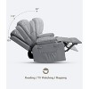 Jojoka 22" Massage Recliner Sofa Chair with Heating and Vibrating, Manual Tilt, Cup Holder and Side Pockets for Living Room and Nursery - 3 of 4