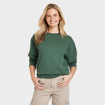 Olive green sweatshirt on sale womens