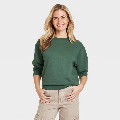 Women's Pullover Sweatshirt - Universal Thread™ Green L