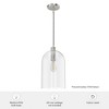 Hunter 9" Lochemeade Pendant Ceiling Light Brushed Nickel Finish Modern 1-Light with Clear Glass Shade - 2 of 4