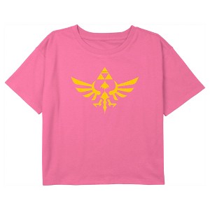 Girl's Nintendo The Legend of Zelda Skyward Sword Logo Crop T-Shirt - 1 of 3