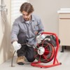 VEVOR Drain Cleaner Machine 75FT x 1/2 Inch, Sewer Snake Auger Manual Feed, 370W Electric Drain Cleaning Machine, Red - 2 of 4