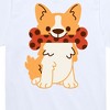 Boys' - Instant Message - Corgi With Polka Dot Bone Short Sleeve Graphic T-Shirt - 2 of 4