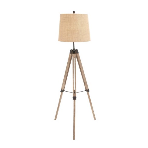 Linen Tapered Drum Shade Beige, Tripod Floor Lamp With Drum Shade