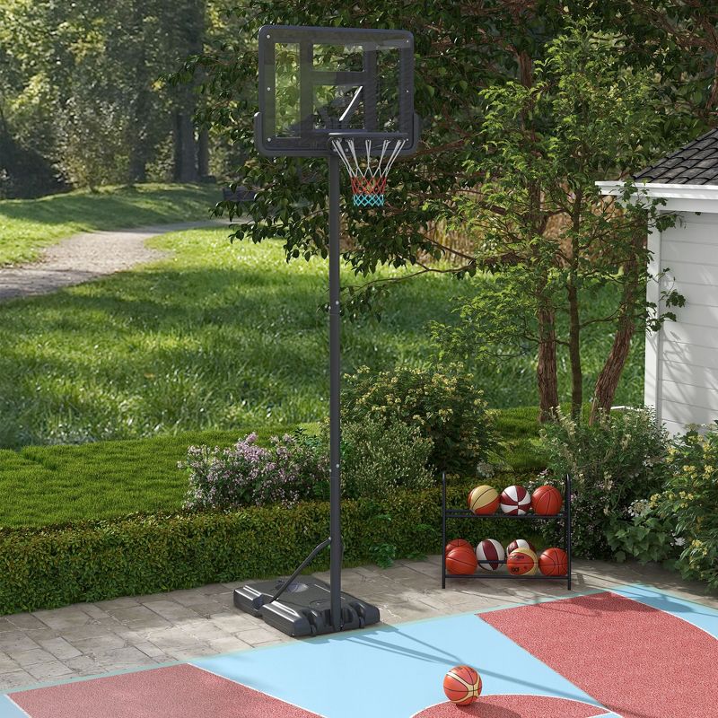 Soozier Swimming Pool or Backyard Portable Basketball Hoop, 7.5-10FT Height Adjustable for Youth & Adults, 3 of 7