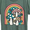 Women's - Instant Message - Retro Mushrooms Rainbow Short Sleeve Graphic T-Shirt - 2 of 4