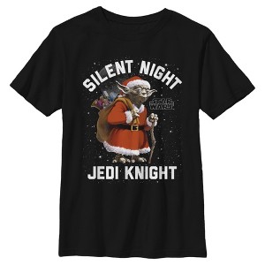 Boy's Star Wars Christmas Stanta Yoda T-Shirt - 1 of 4