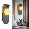 POWLIG Modern Black Wall Sconce with Milky White Glass Shade - 4.52 Inch Dimmable Wall Light for G9 Bulb - 4 of 4