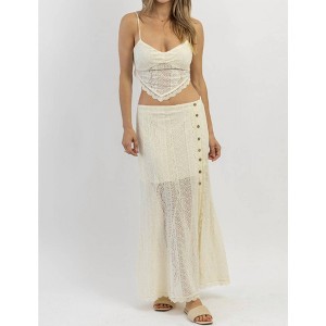 Women's EYELET MIDI SKIRT SET - Illa Illa - 1 of 4