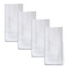 Saro Lifestyle Satin-Trimmed Damask Napkin (Set of 4), 20"x20", White - 2 of 4