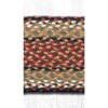 Earth Rugs Burgundy Mustard Oval Stair Tread 27"x8.25" – Braided Jute Rustic Cabin Stair Runner - 3 of 3