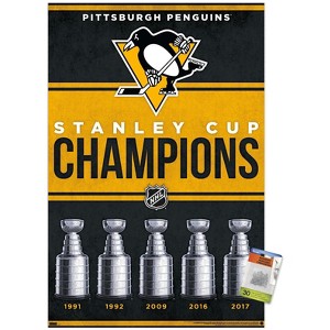 Trends International NHL Pittsburgh Penguins - Champions 23 Unframed Wall Poster Prints - 1 of 4
